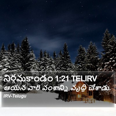 నిర్గమకాండం 1:21 TELIRV Bible Verse Image