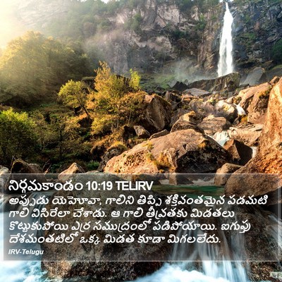 నిర్గమకాండం 10:19 TELIRV Bible Verse Image