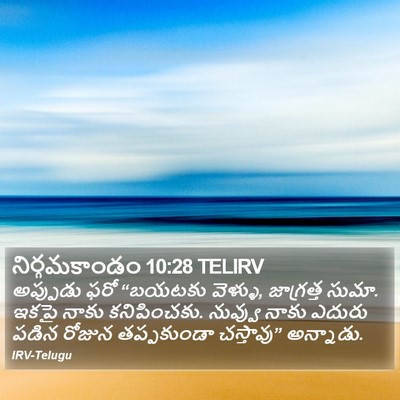 నిర్గమకాండం 10:28 TELIRV Bible Verse Image