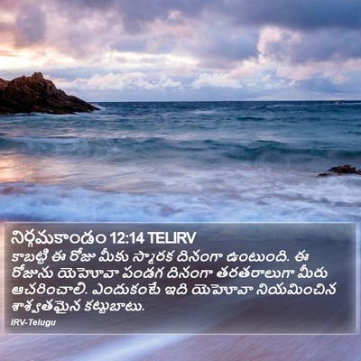 నిర్గమకాండం 12:14 TELIRV Bible Verse Image