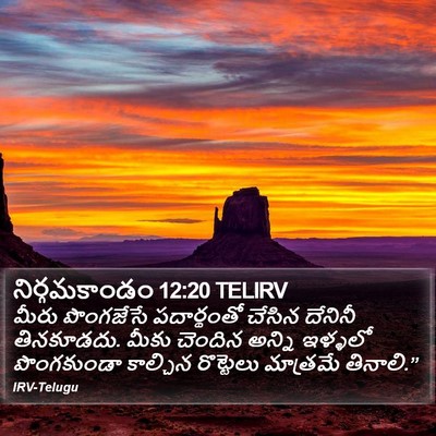నిర్గమకాండం 12:20 TELIRV Bible Verse Image