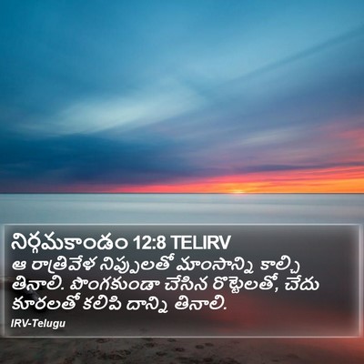 నిర్గమకాండం 12:8 TELIRV Bible Verse Image