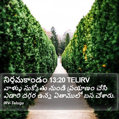 నిర్గమకాండం 13:20 TELIRV Bible Verse Image