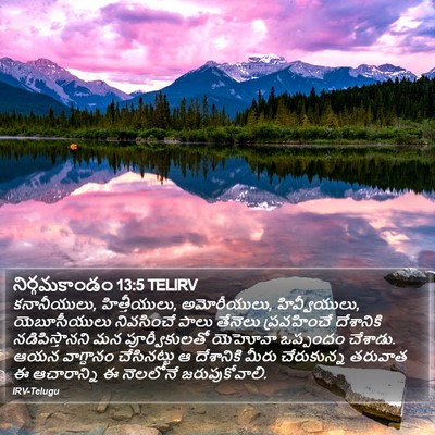 నిర్గమకాండం 13:5 TELIRV Bible Verse Image