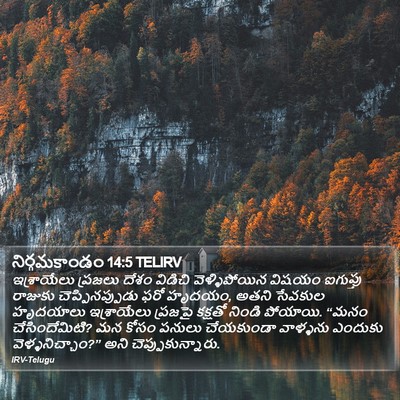 నిర్గమకాండం 14:5 TELIRV Bible Verse Image