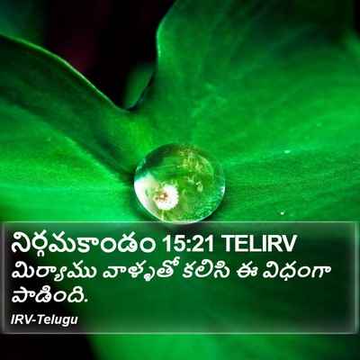 నిర్గమకాండం 15:21 TELIRV Bible Verse Image