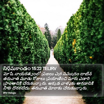 నిర్గమకాండం 15:22 TELIRV Bible Verse Image