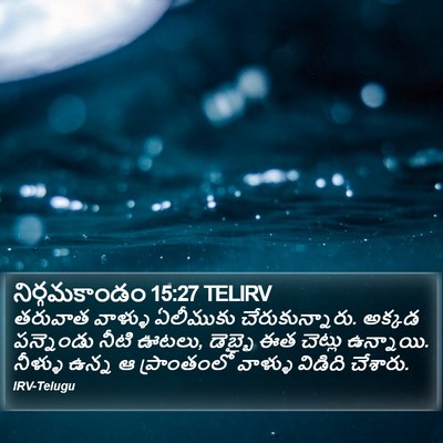 నిర్గమకాండం 15:27 TELIRV Bible Verse Image
