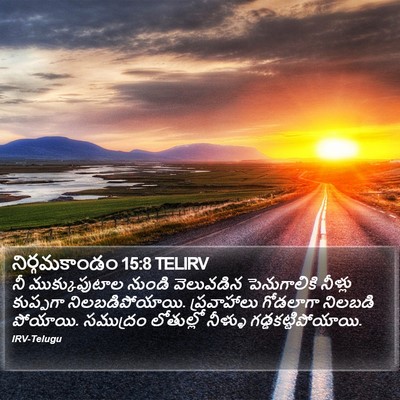 నిర్గమకాండం 15:8 TELIRV Bible Verse Image