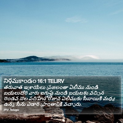నిర్గమకాండం 16:1 TELIRV Bible Verse Image