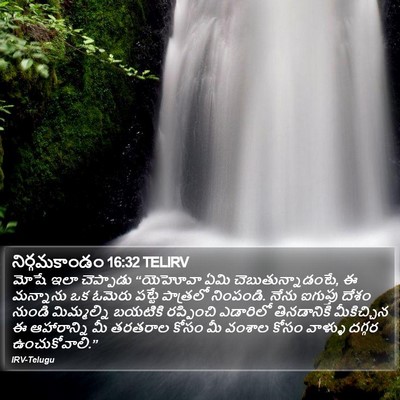 నిర్గమకాండం 16:32 TELIRV Bible Verse Image