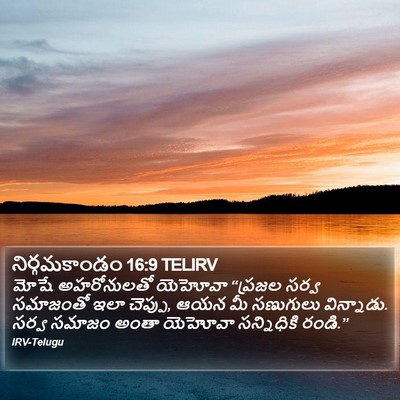 నిర్గమకాండం 16:9 TELIRV Bible Verse Image
