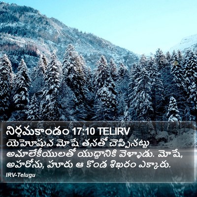 నిర్గమకాండం 17:10 TELIRV Bible Verse Image