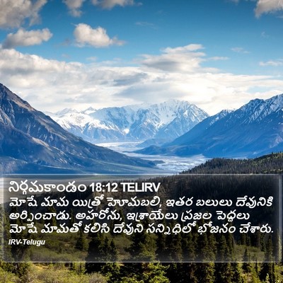 నిర్గమకాండం 18:12 TELIRV Bible Verse Image
