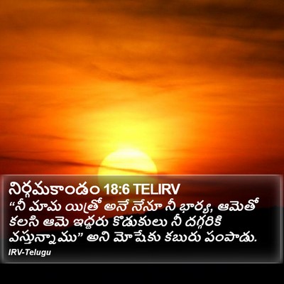 నిర్గమకాండం 18:6 TELIRV Bible Verse Image