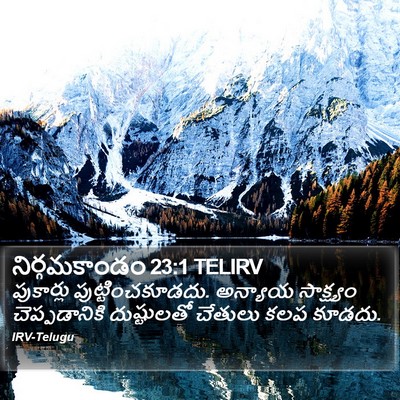 నిర్గమకాండం 23:1 TELIRV Bible Verse Image