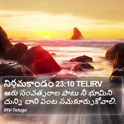 నిర్గమకాండం 23:10 TELIRV Bible Verse Image