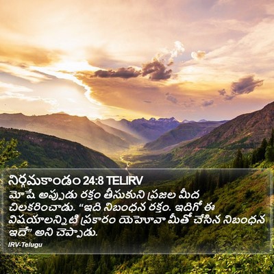 నిర్గమకాండం 24:8 TELIRV Bible Verse Image