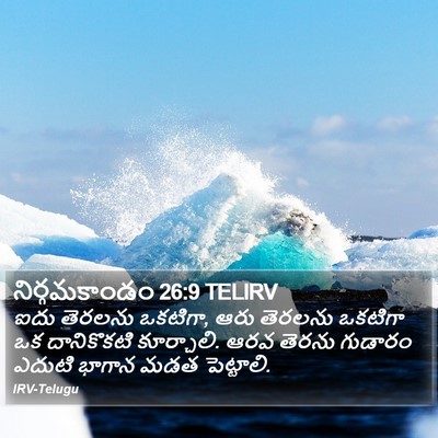 నిర్గమకాండం 26:9 TELIRV Bible Verse Image