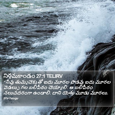 నిర్గమకాండం 27:1 TELIRV Bible Verse Image