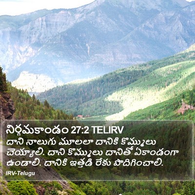 నిర్గమకాండం 27:2 TELIRV Bible Verse Image
