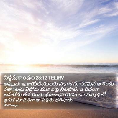 నిర్గమకాండం 28:12 TELIRV Bible Verse Image