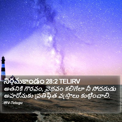 నిర్గమకాండం 28:2 TELIRV Bible Verse Image
