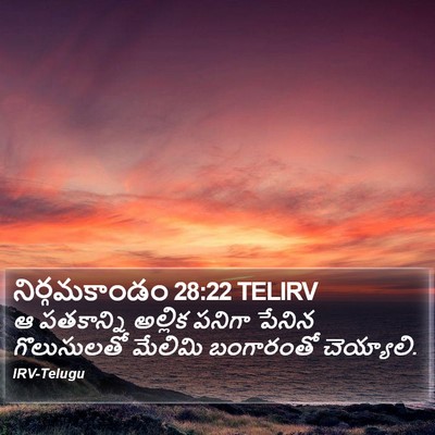 నిర్గమకాండం 28:22 TELIRV Bible Verse Image
