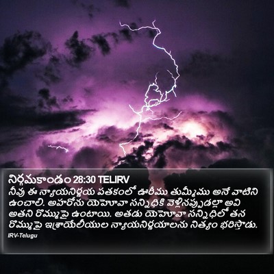 నిర్గమకాండం 28:30 TELIRV Bible Verse Image