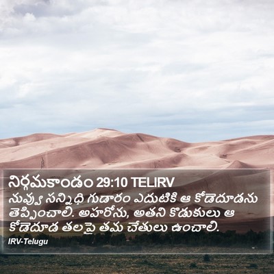 నిర్గమకాండం 29:10 TELIRV Bible Verse Image