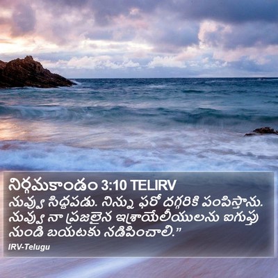 నిర్గమకాండం 3:10 TELIRV Bible Verse Image