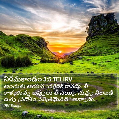 నిర్గమకాండం 3:5 TELIRV Bible Verse Image