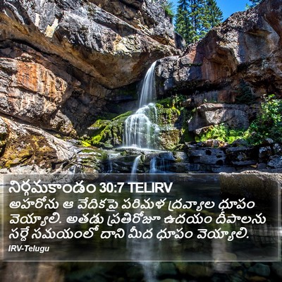 నిర్గమకాండం 30:7 TELIRV Bible Verse Image
