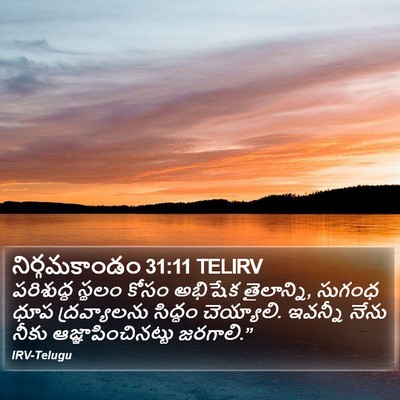 నిర్గమకాండం 31:11 TELIRV Bible Verse Image