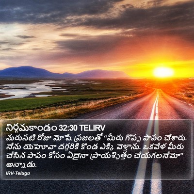 నిర్గమకాండం 32:30 TELIRV Bible Verse Image