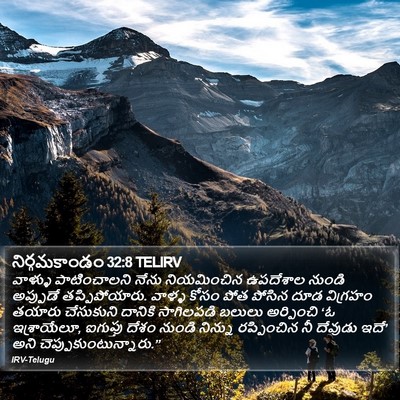 నిర్గమకాండం 32:8 TELIRV Bible Verse Image