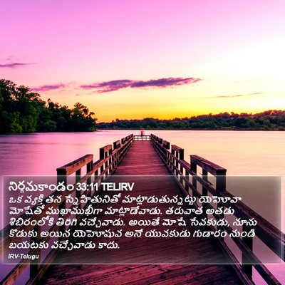 నిర్గమకాండం 33:11 TELIRV Bible Verse Image