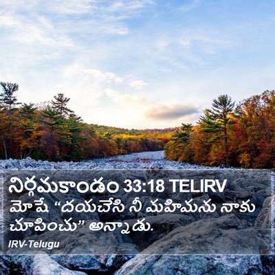 నిర్గమకాండం 33:18 TELIRV Bible Verse Image