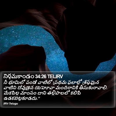 నిర్గమకాండం 34:26 TELIRV Bible Verse Image