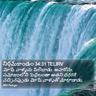 నిర్గమకాండం 34:31 TELIRV Bible Verse Image