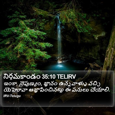 నిర్గమకాండం 35:10 TELIRV Bible Verse Image