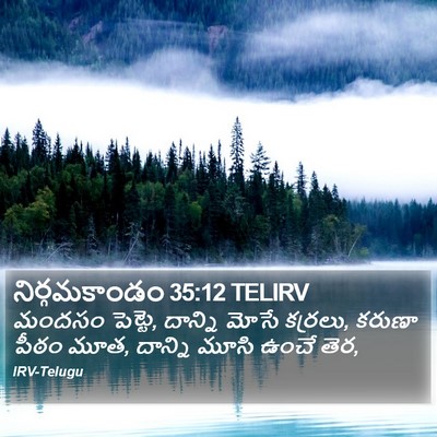 నిర్గమకాండం 35:12 TELIRV Bible Verse Image