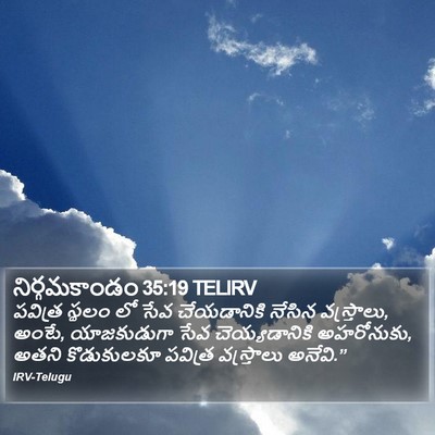 నిర్గమకాండం 35:19 TELIRV Bible Verse Image