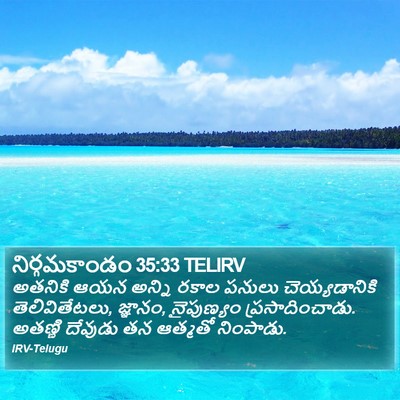 నిర్గమకాండం 35:33 TELIRV Bible Verse Image