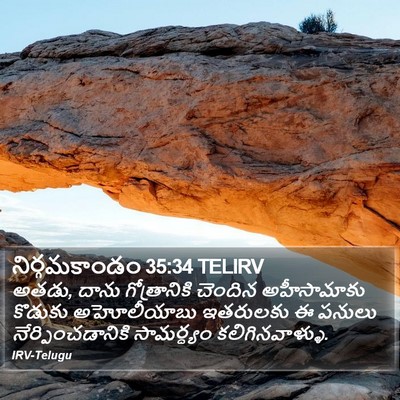 నిర్గమకాండం 35:34 TELIRV Bible Verse Image