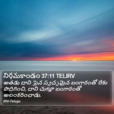 నిర్గమకాండం 37:11 TELIRV Bible Verse Image