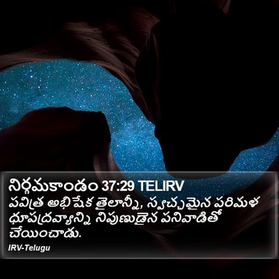 నిర్గమకాండం 37:29 TELIRV Bible Verse Image