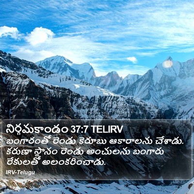 నిర్గమకాండం 37:7 TELIRV Bible Verse Image