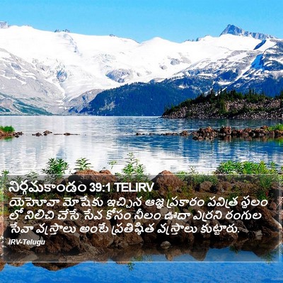 నిర్గమకాండం 39:1 TELIRV Bible Verse Image