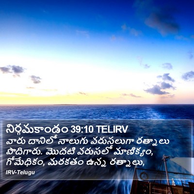 నిర్గమకాండం 39:10 TELIRV Bible Verse Image